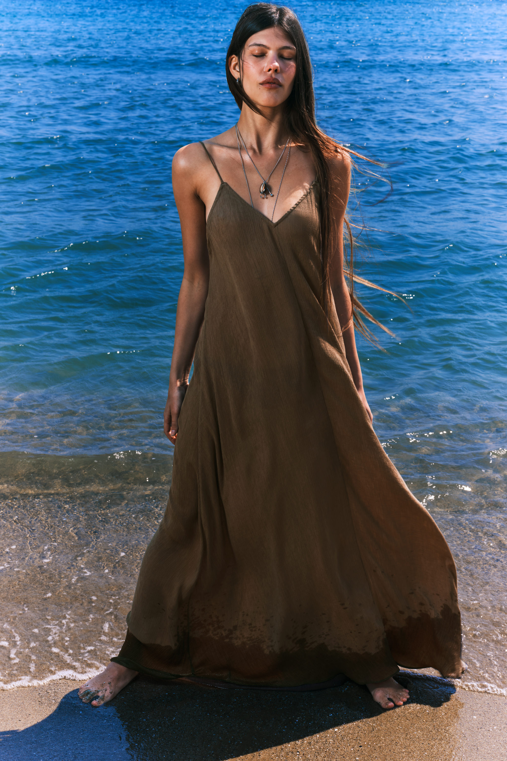 #6C655F - Flowy Maxi Dress - 1
