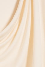 Light Yellow - Slim Cowl-Neck Long-Sleeved Top - 4