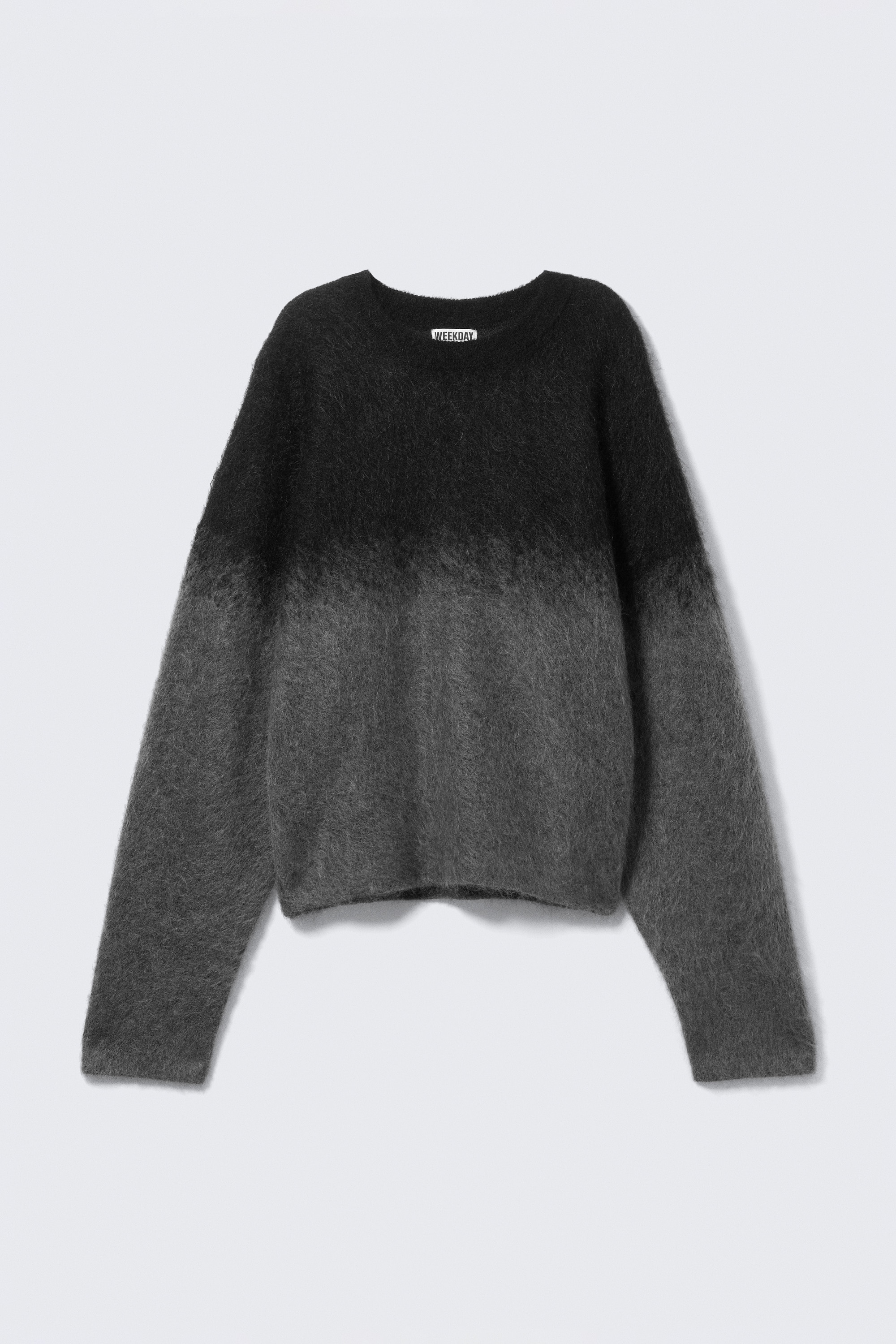 Trui van vervaagde mohairmix - Black/grey fade/Zwart/blauw vervagen