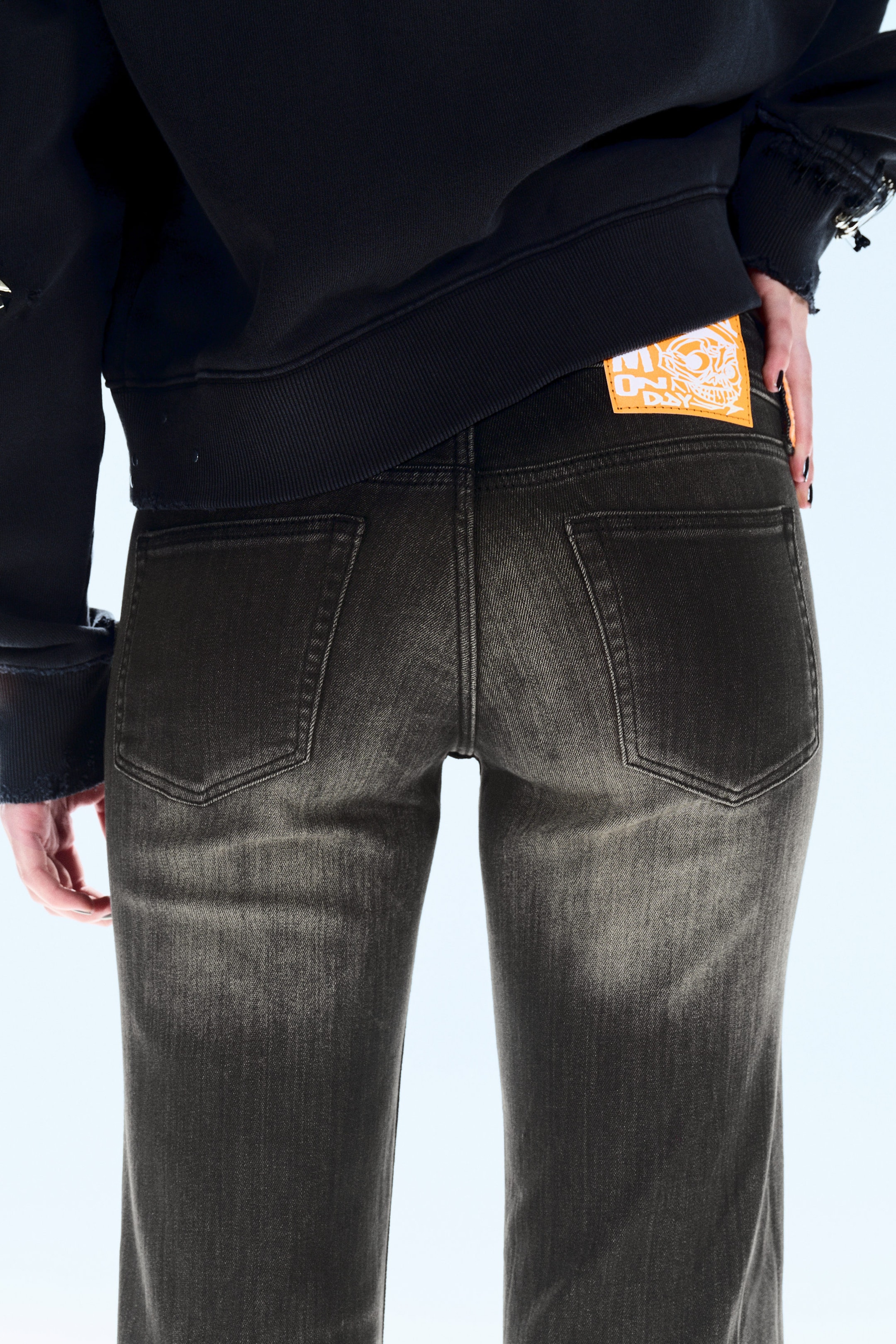 Mustard Black - Black - FLARE LOW RISE FLARED SKINNY JEANS - 2