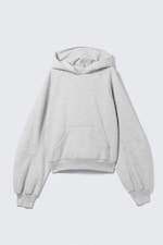 Gråmelerad - Boxig raglan-hoodie - 4