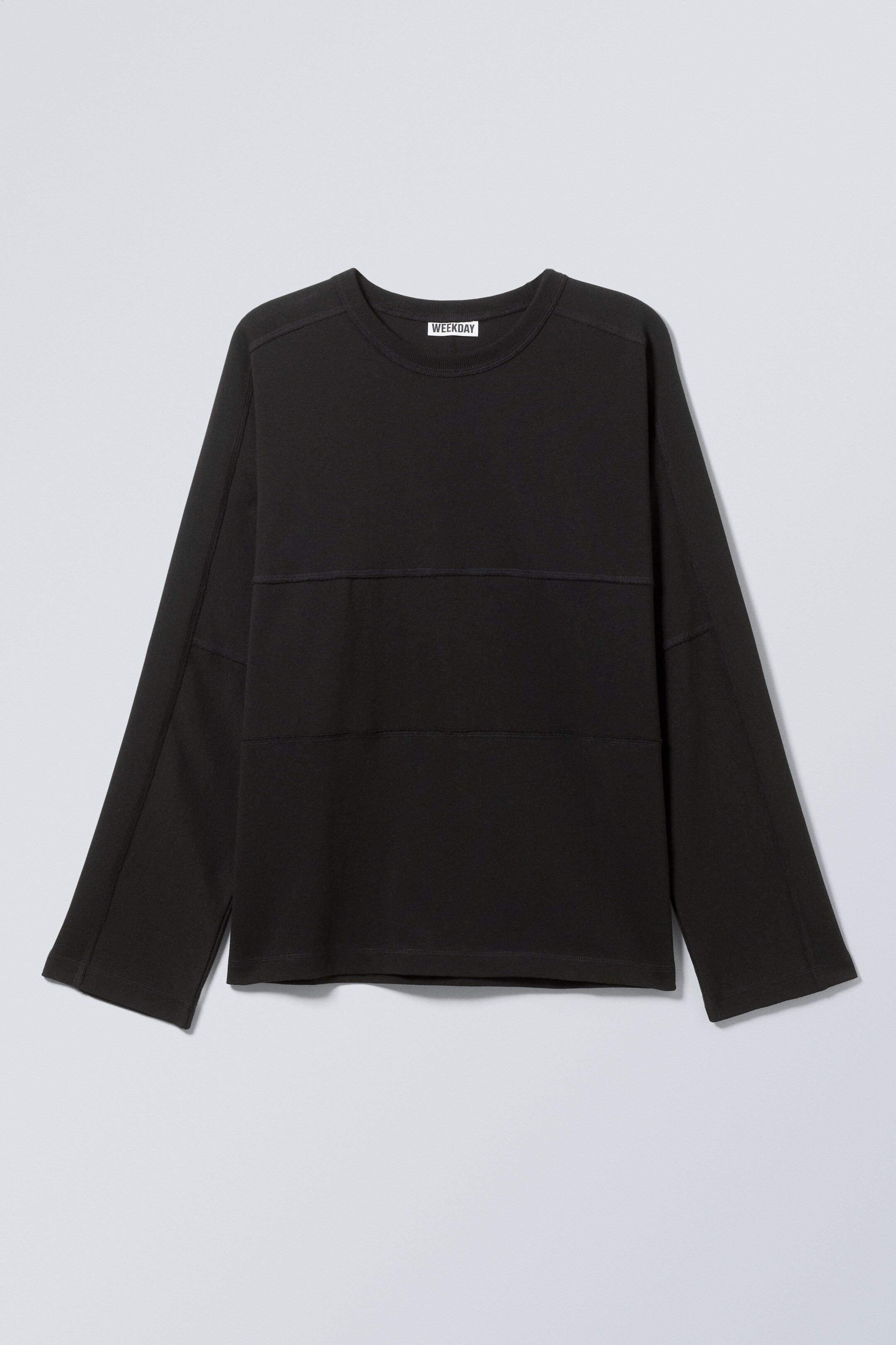 Agrandir l'image: T-shirt retourné à manches longues - Noir - HOMME | H&M BE 1