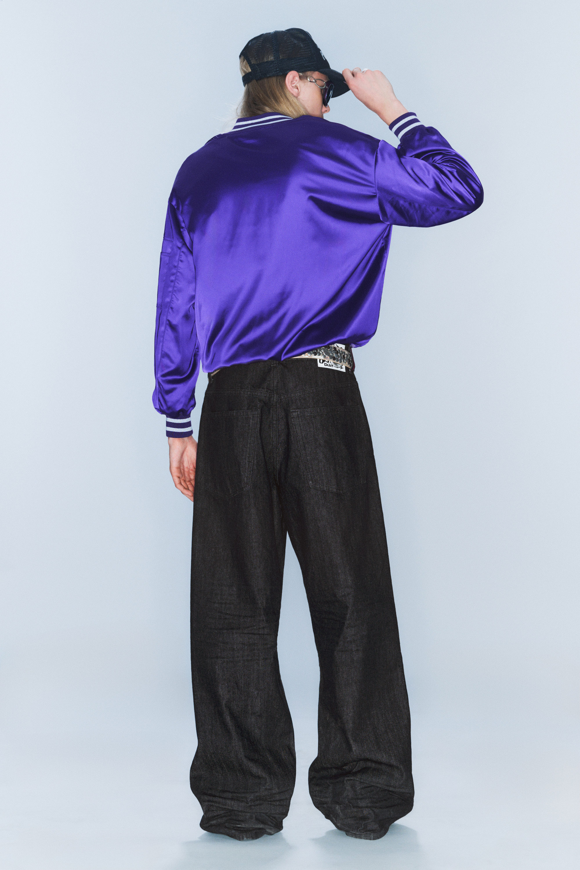 Extra Black Rinse - Looser Regular Waist Loose Straight Jeans - 3