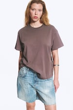 Grau - Relaxtes Boxy-T-Shirt aus Baumwolle - 0
