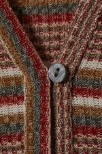 Kaki streep - Anais strak vest - 1