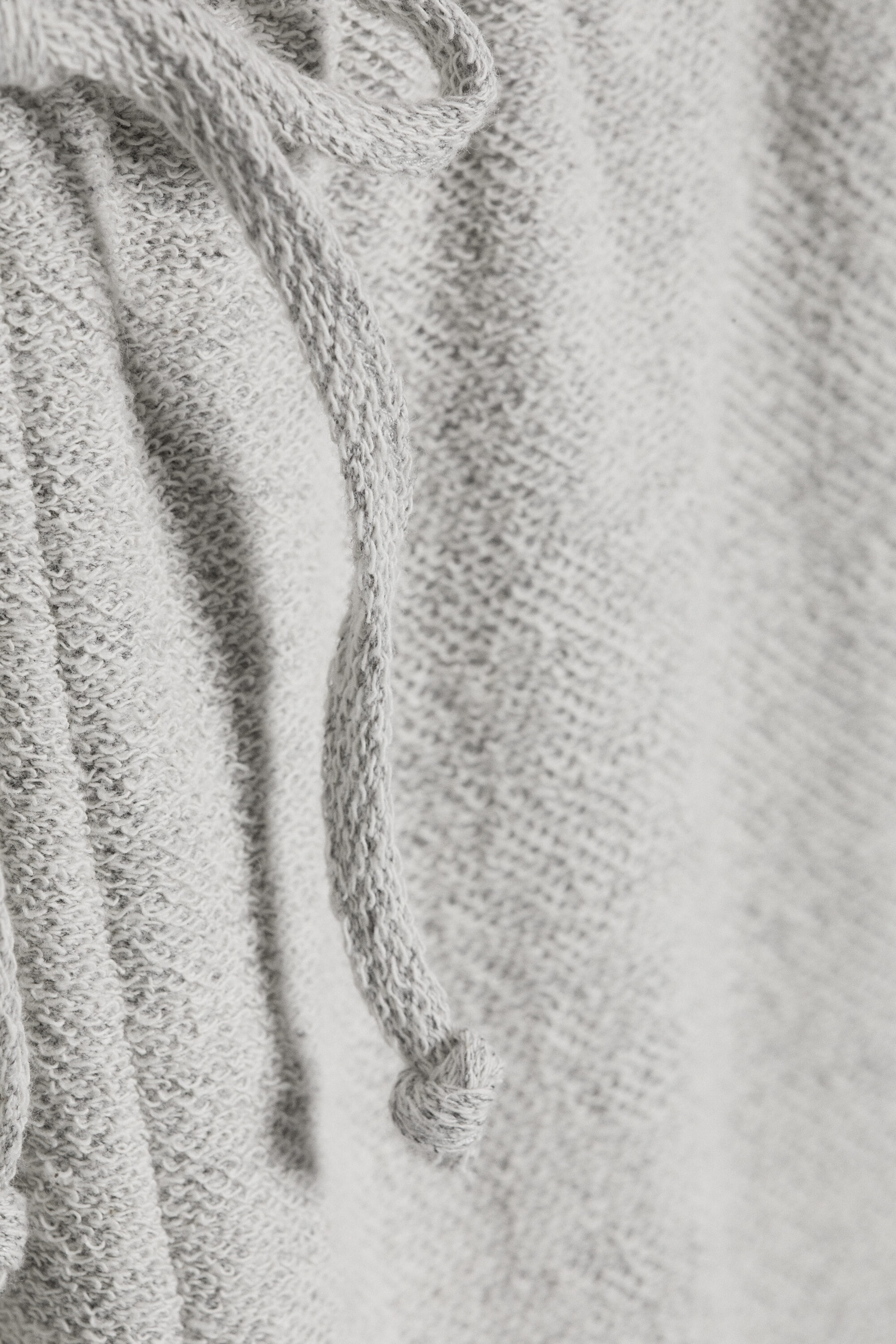 Ljus Gråmelerad - Vända Terry-byxor - 5