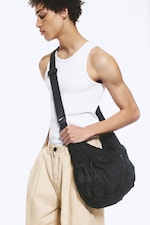 Black - Pocket Crossbody Bag - 0