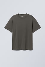 Dunkelgrau - Schweres Oversized-T-Shirt - 0