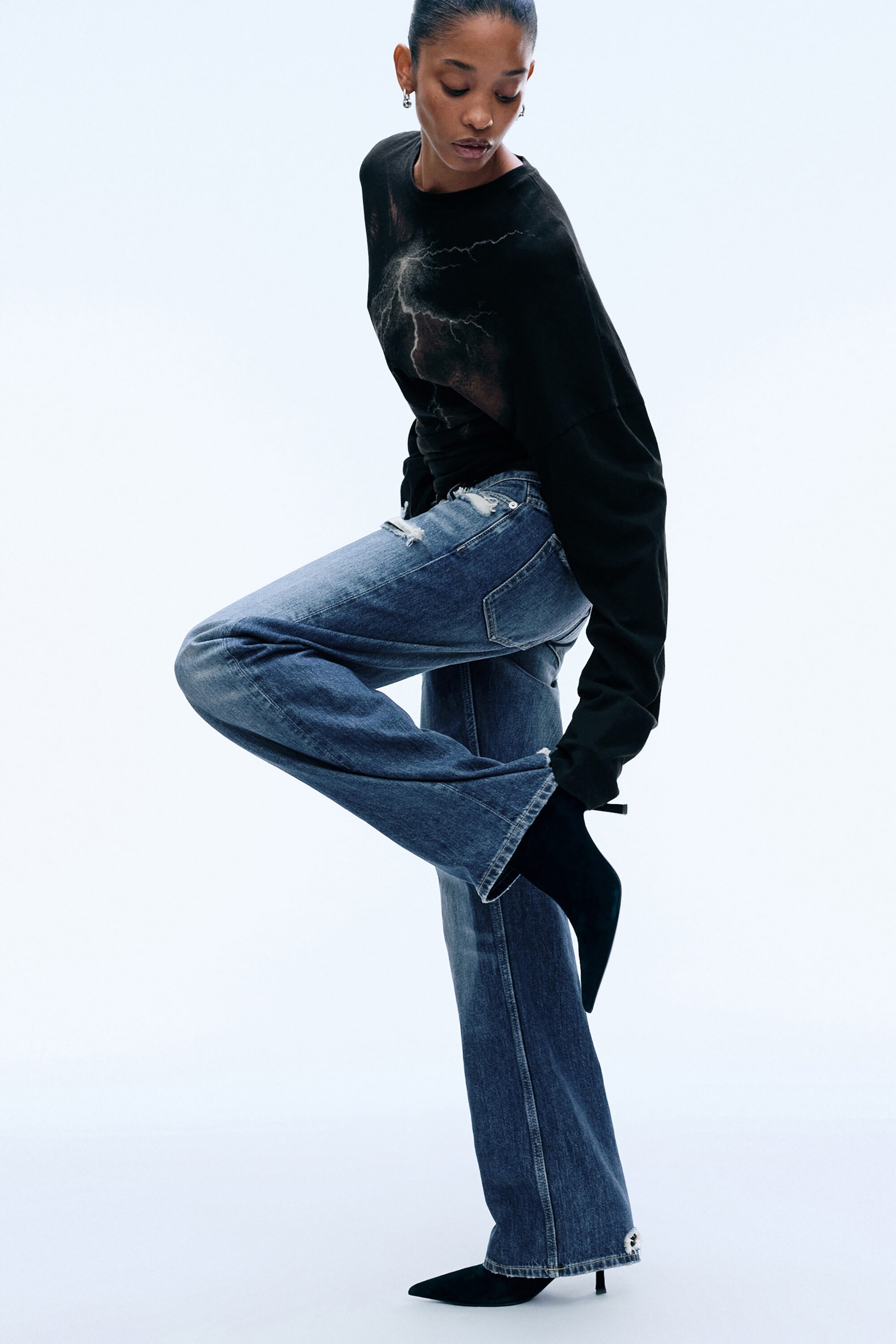 Mountain Blue – middels blå - AXIS LAV MIDJE RETTE SLIM-FIT-JEANS - 2