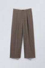 Graubraun mit Nadelstreifen - Oversized-Anzugshose Uno - 3