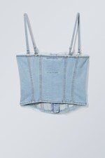Light Blue - Next Mesh Denim Top - 2