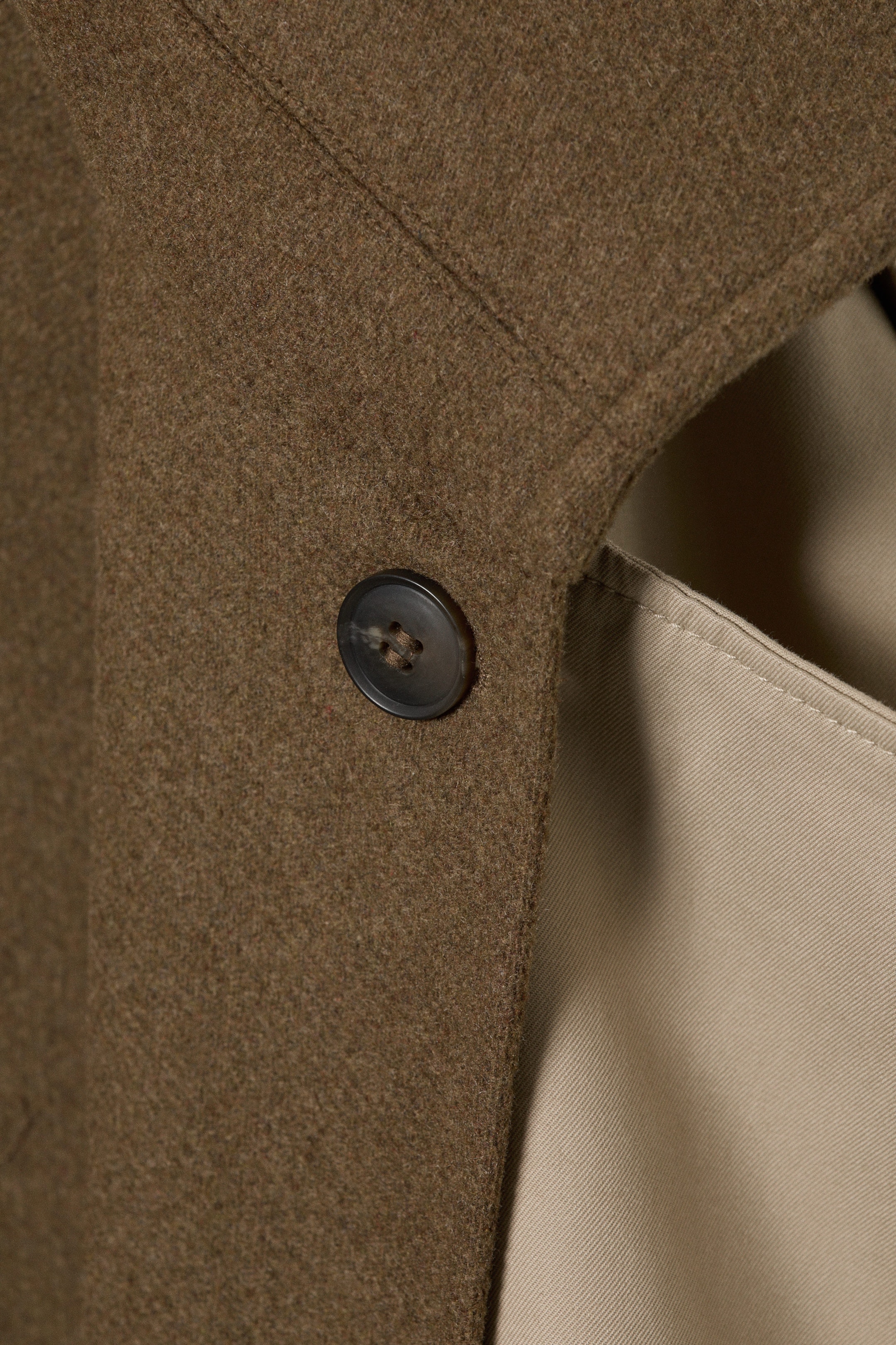 Beige - Oversized Trench Coat with Detachable Lining - 9