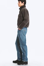 Spotted Blue - Mörkblå - Space Mid Waist Relaxed Straight Dart Jeans - 2