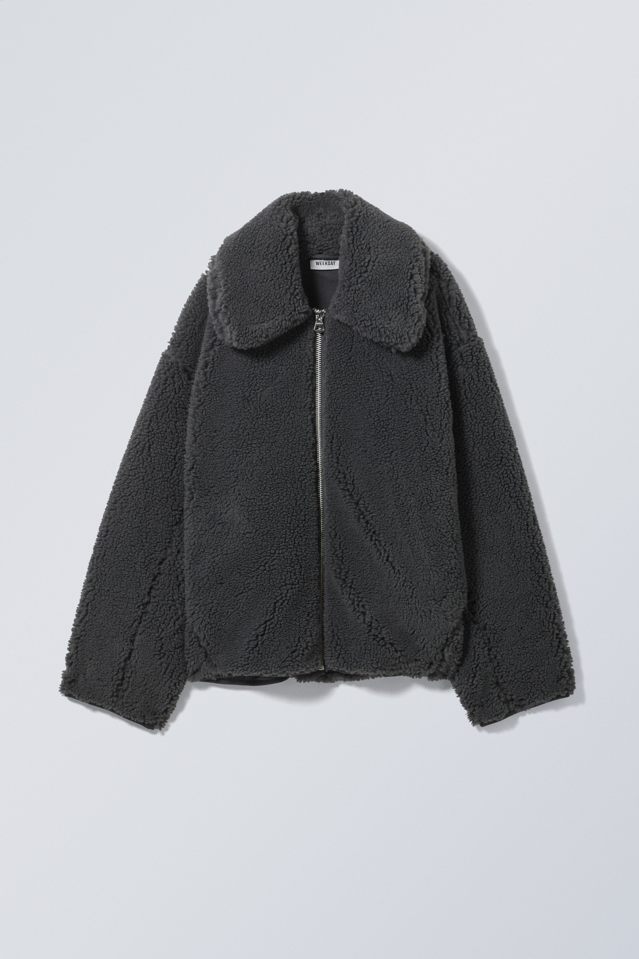Dunkelgrau - Teddyfleece-Jacke Demi - 0