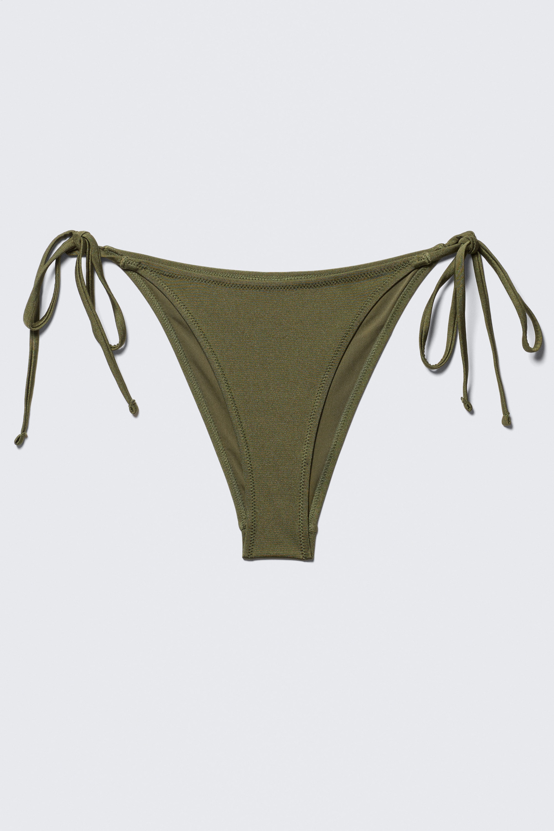 Dunkelgrün - Schimmer - Brazilian-Bikinihöschen mit mittlerer Bundhöhe - 2