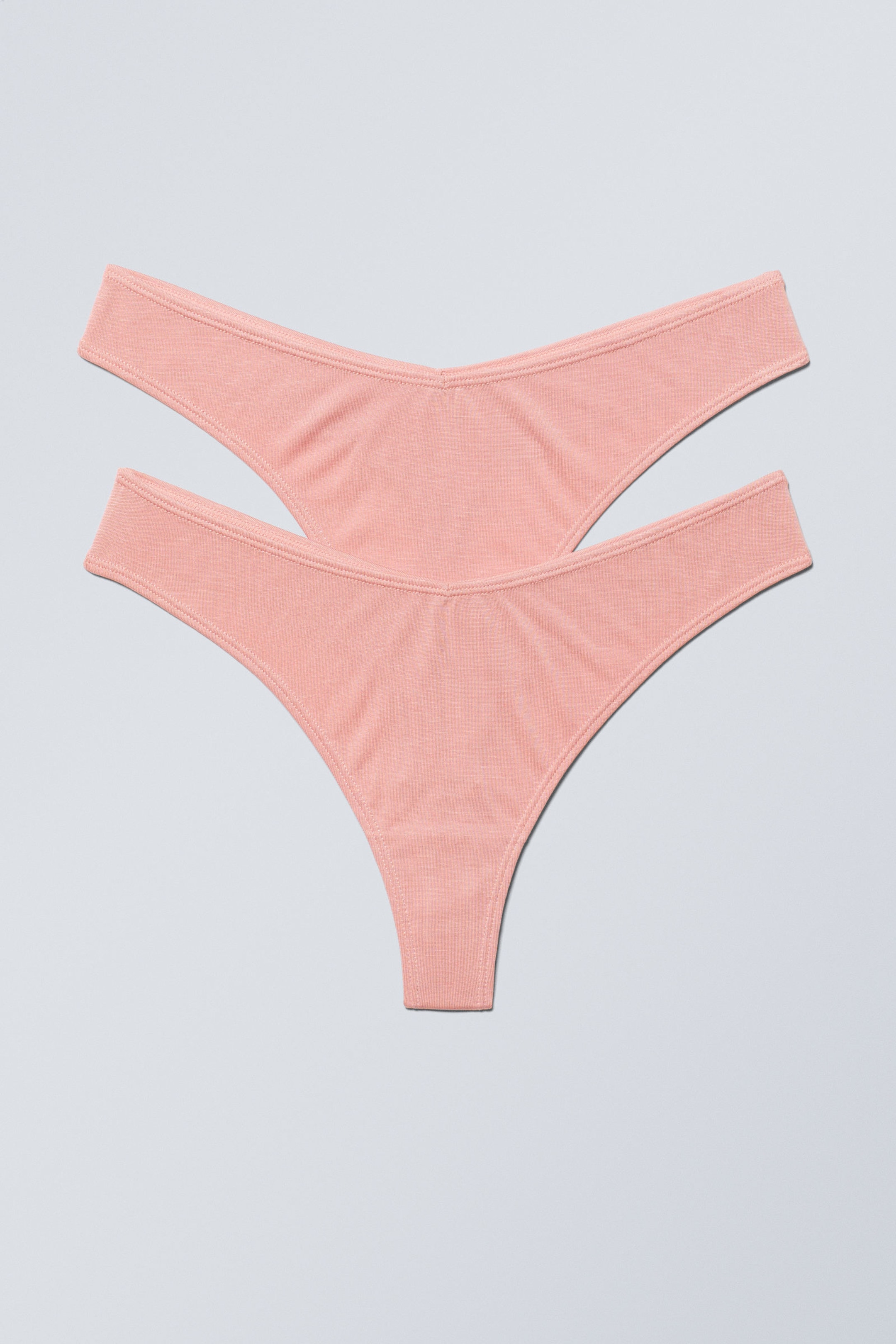#C9A1A2 - 2-pack Soft Modal Thongs - 1