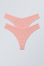 Dimrosa - 2-pack mjuka stringtrosor i modal - 0