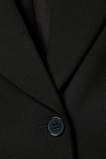 Black - Fitted Single-Breasted Blazer - 6