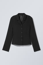 Black - Slim Single-Breasted Blazer - 0