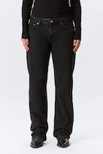 Tuned Black - Black - Arrow Low Rise Regular Straight Leg Jeans - 1