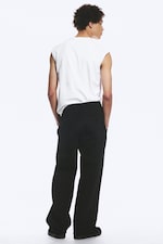 Black - Loose Fit Scuba Sweatpants - 3
