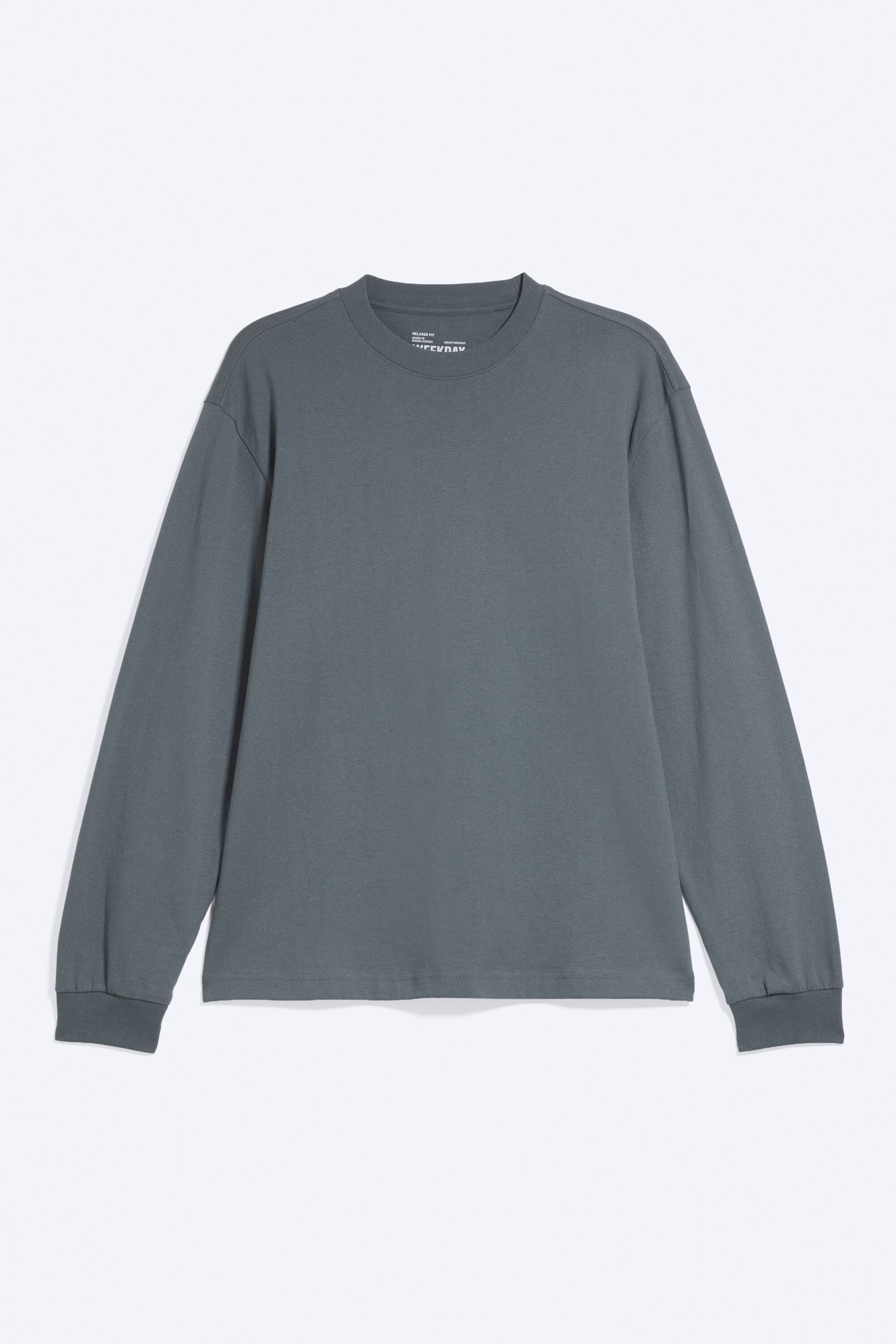 Dunkelgrau - Longsleeve mit lockerer Passform - 3