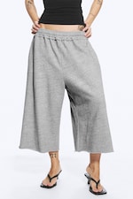 Dimmig Ljusgrå Melange - Avslappnade terry-shorts - 1