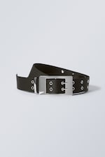 Zwart - Masha riem met webbing - 0