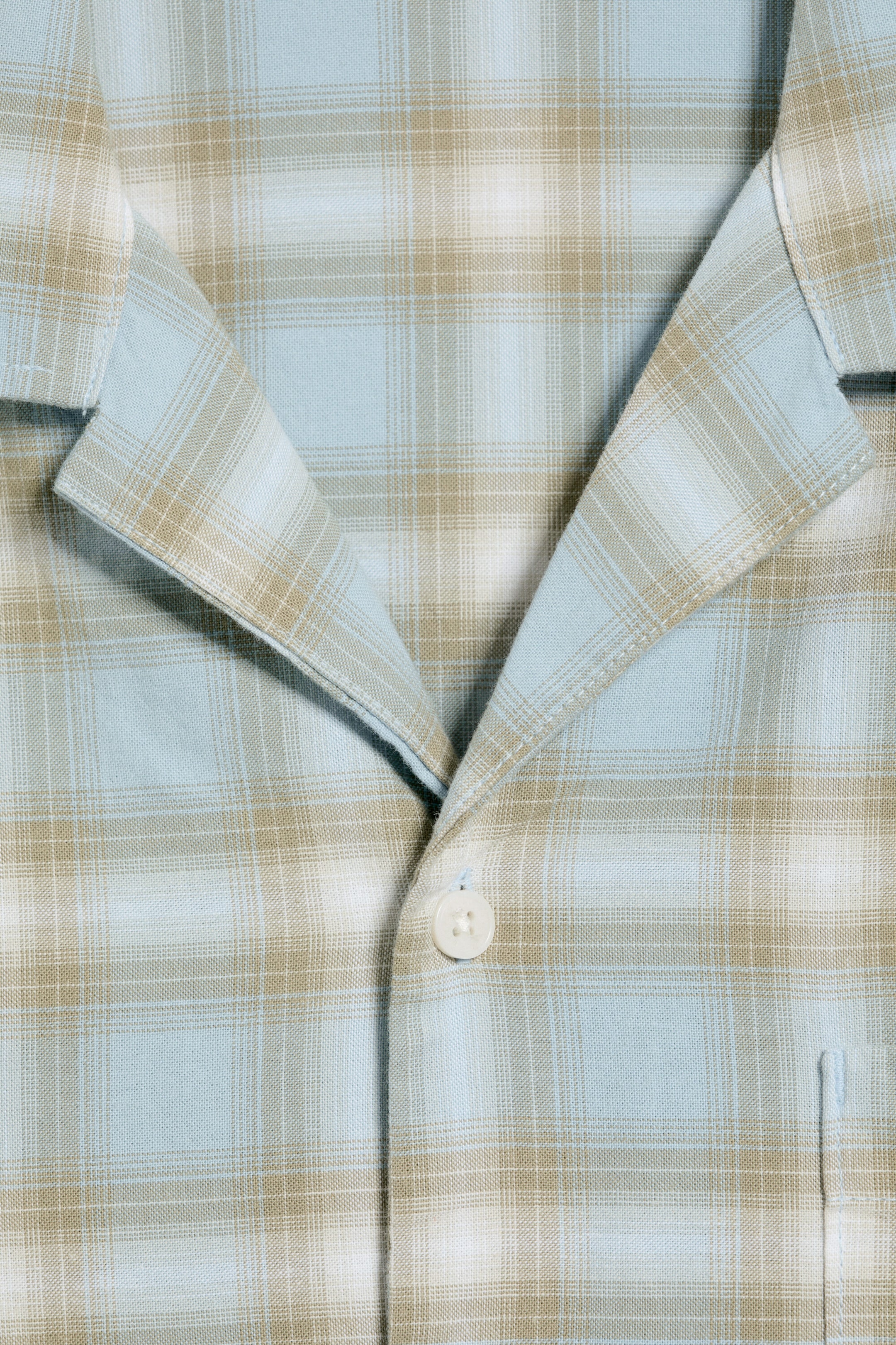 Blue Check - Cotton Short-sleeved buttoned shirt - 5