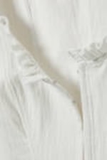Dusty White - Fitted Twill Corset Top - 1