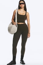 Dark Brown - Cropped Sports Top - 2