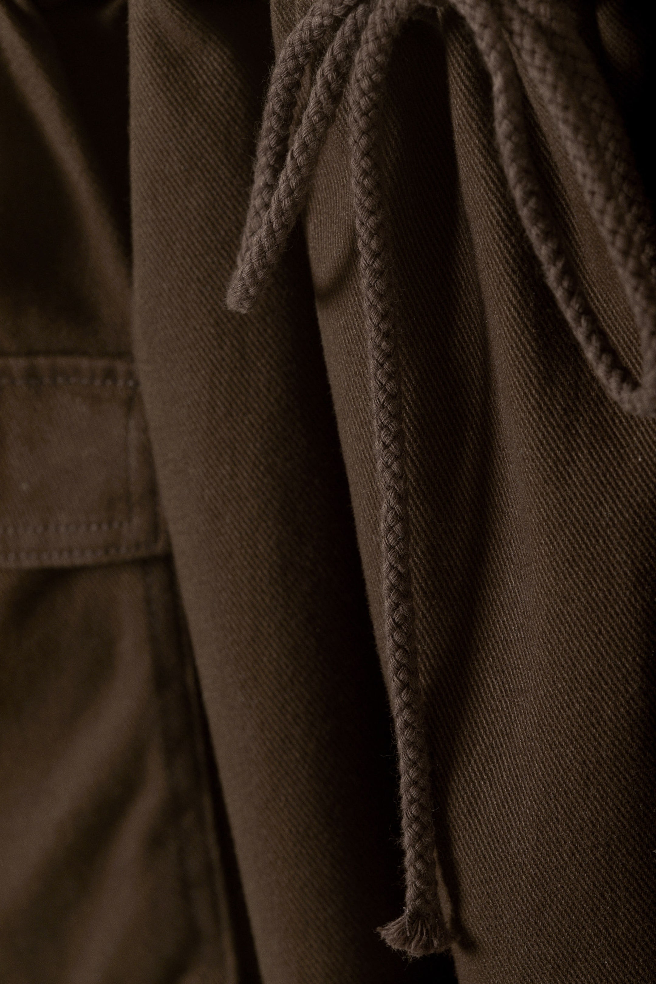 Dunkelbraun - Utility-Minirock aus Twill - 5