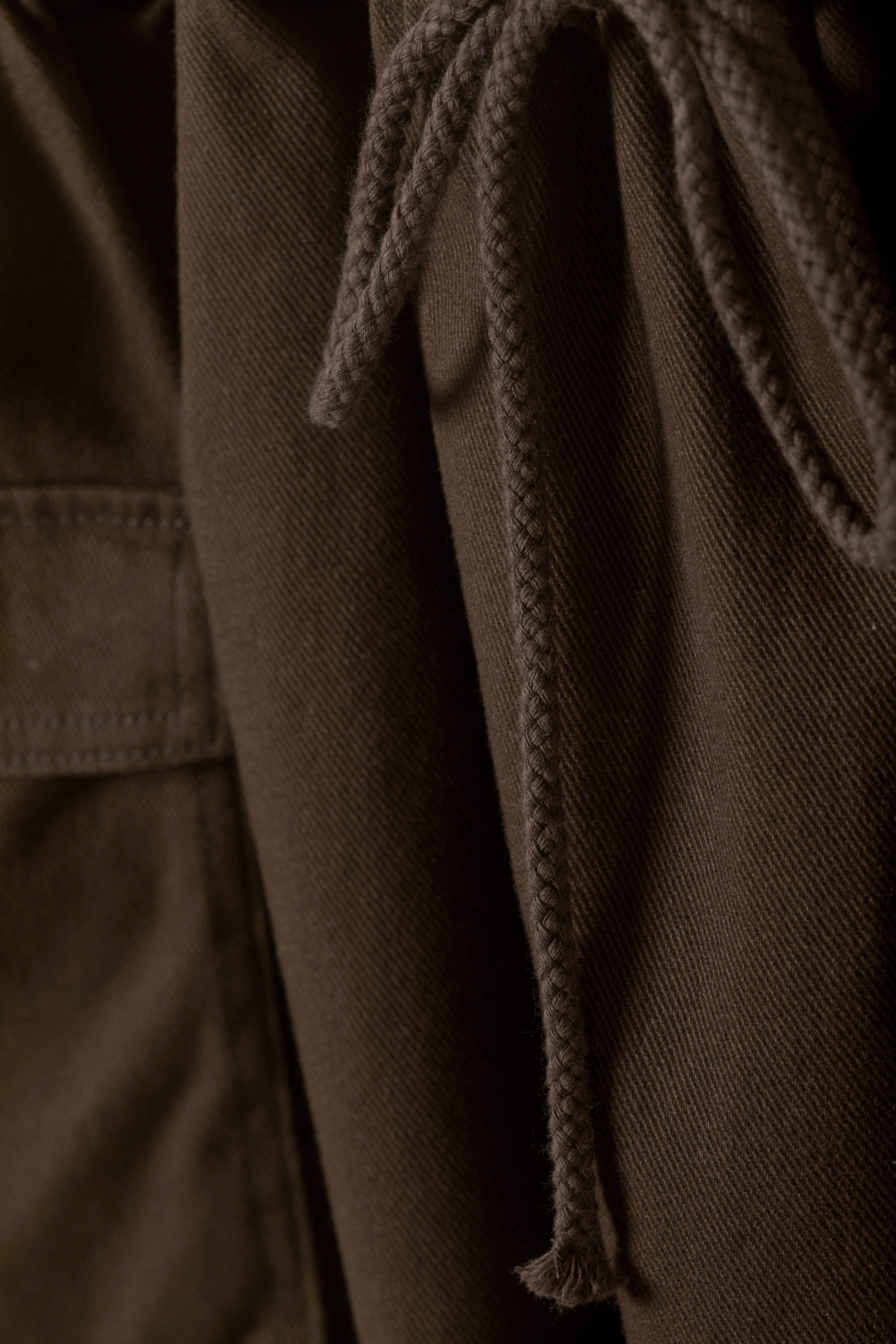 Dark Brown - Utility Twill Mini Skirt - 2