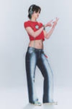 Blue Spray - Anti Low Waist Regular Straight Jeans - 1