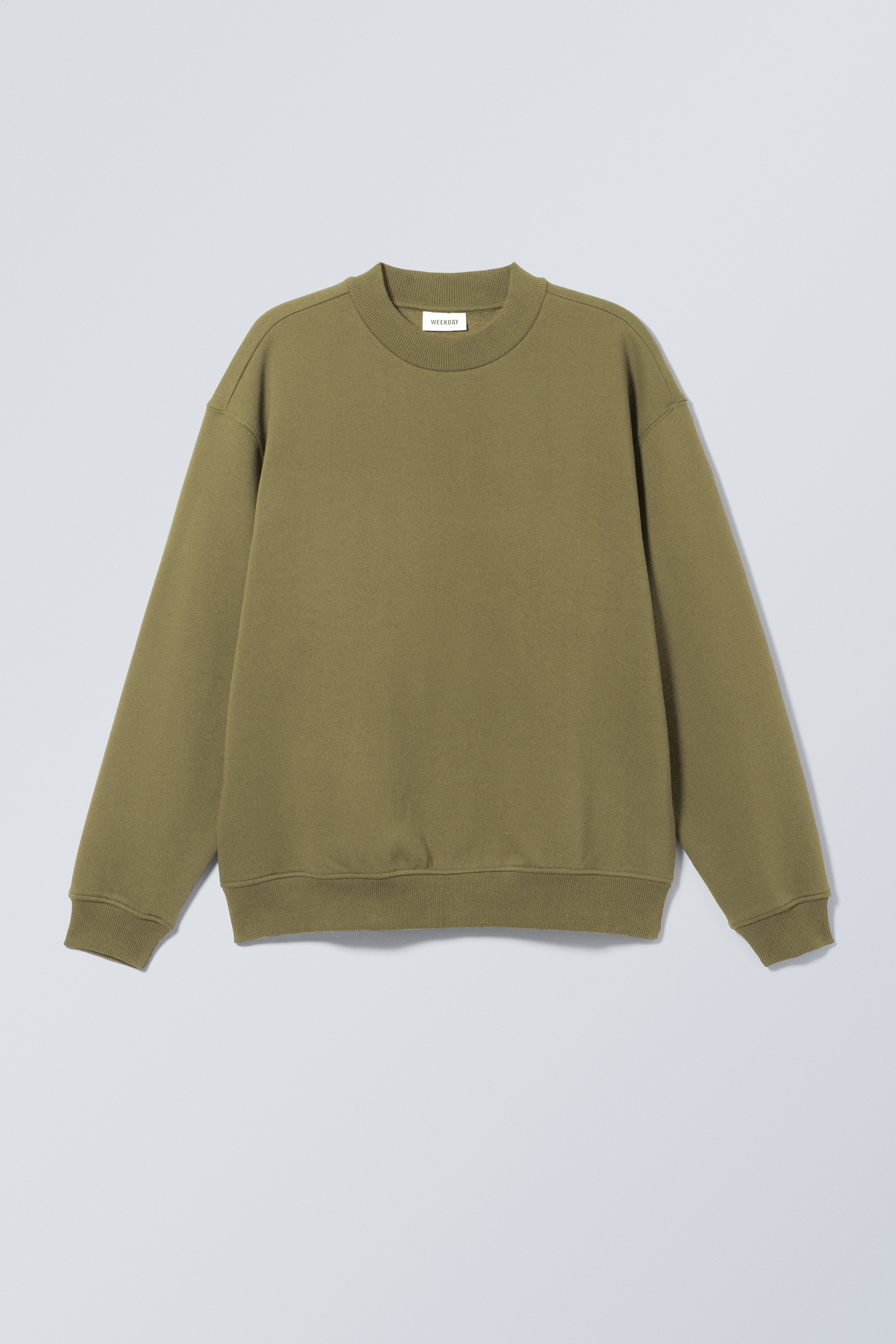 Zobacz większy obraz: Relaxed Heavyweight Sweatshirt - Zakurzona zieleń khaki - ON | H&M PL 1