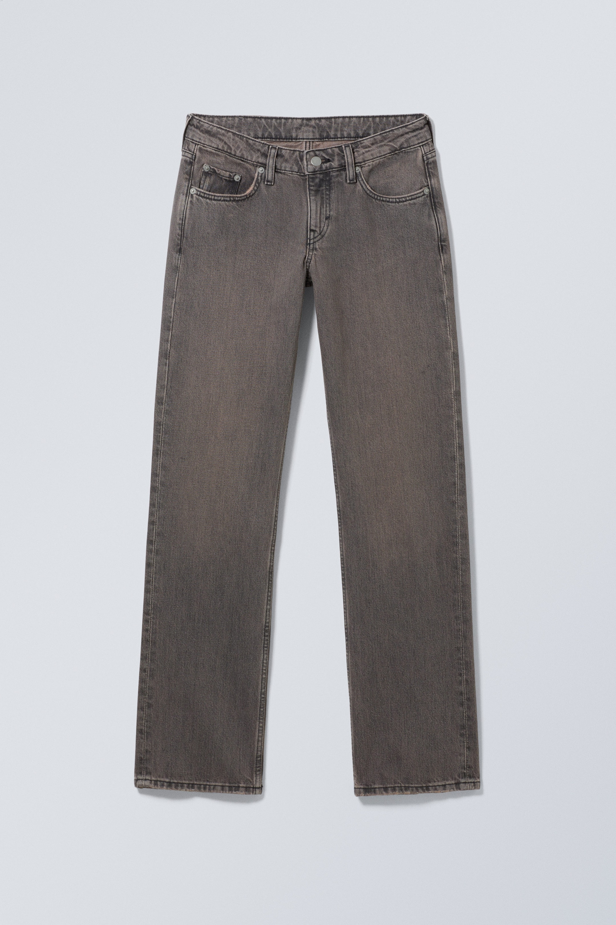 Clay Grey - Grijs - Arrow lage jeans met rechte pijpen - 1