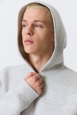 Light Grey Melange - Simon Scuba Zip Hoodie - 2