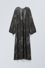 Black Printed Lace - Maeve Oversized Dress - 0