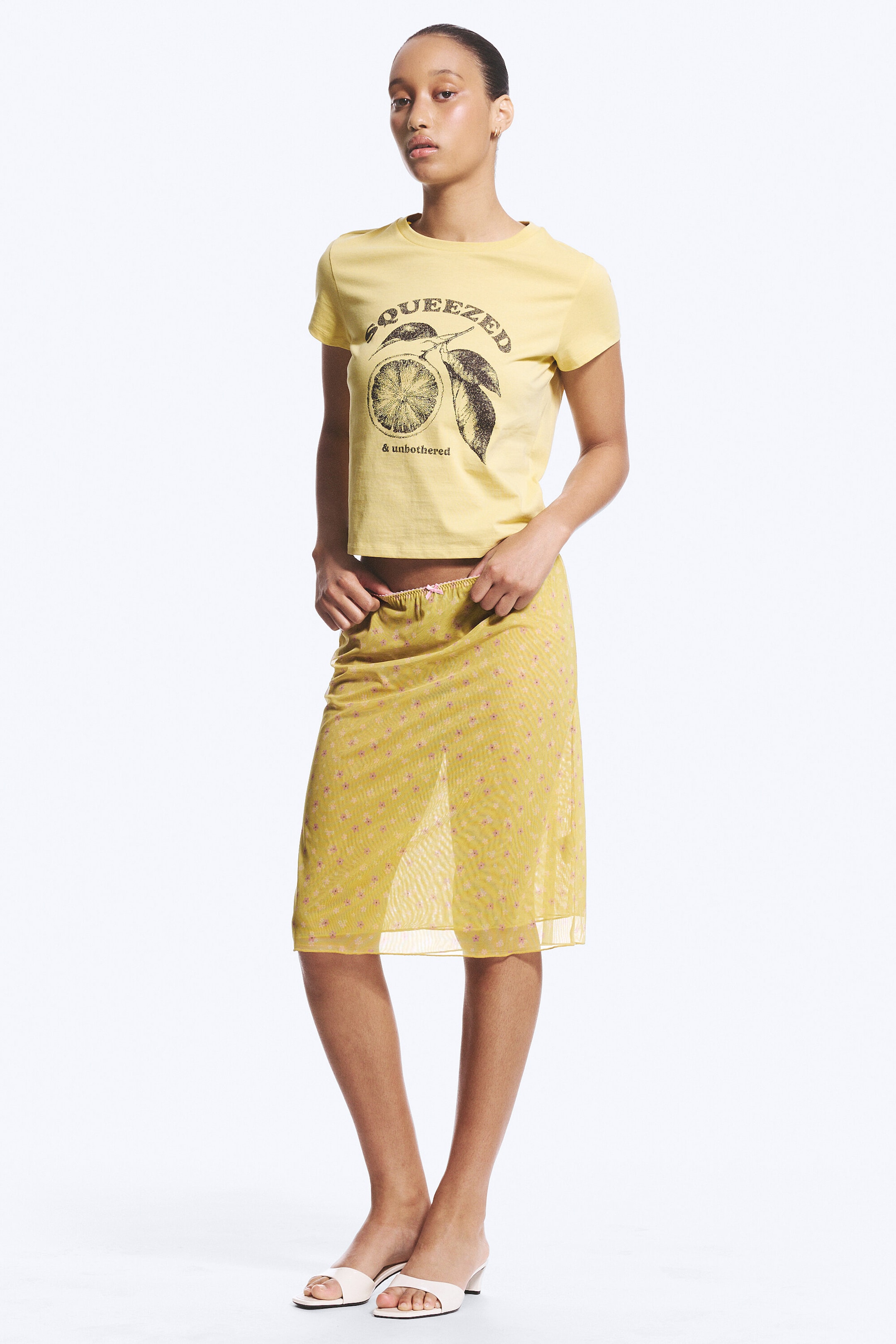 Dimmig Ljusgul - Lime - ROSABEL PRINTAD BABY TEE - 2