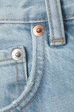 Kimberley Blue - Light Blue - Astro Mid Rise Loose Baggy Denim Shorts - 8