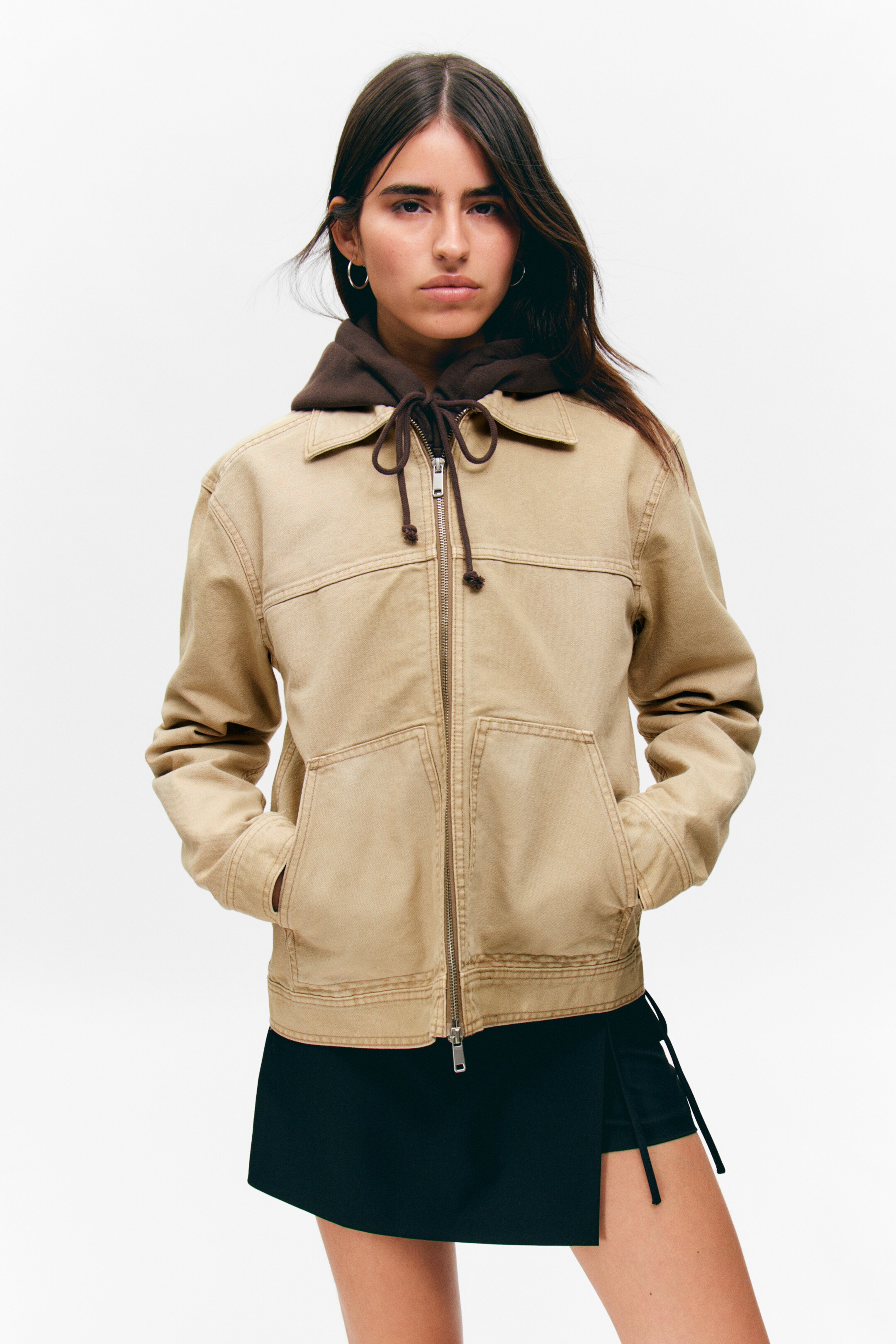 Größeres Bild anzeigen: Oxford-Jacke mit Zwei-Wege-Reißverschluss - Gedämpftes Beige - Ladies | H&M AT 2