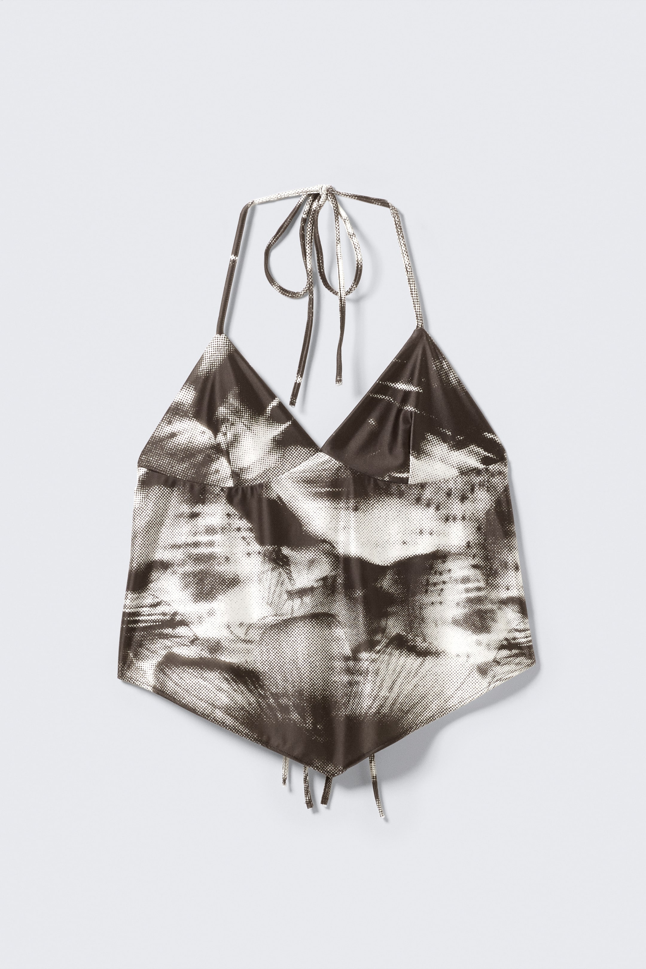Agrandir l'image: Crop top imprimé avec dos nu - Marron - Floral abstrait - FEMME | H&M CH 6