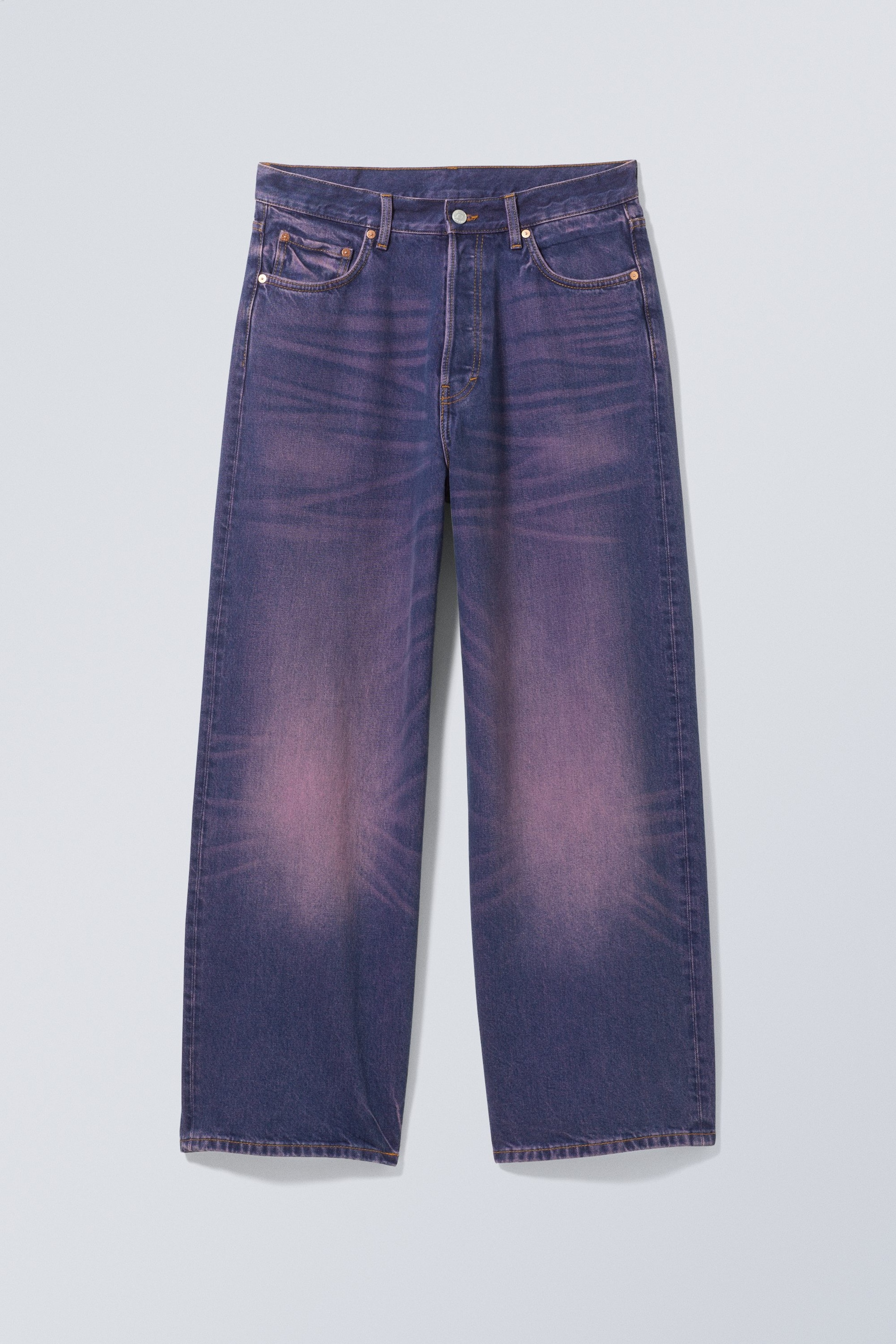 Ultra violet - Astro Mid Rise Loose Baggy Unisex Jeans - 0