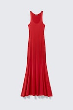 Red - Sporty Fit-and-Flare Maxi Dress - 0