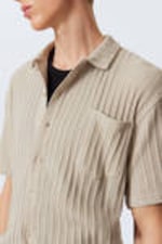 Dusty Mole - Knitted Short-Sleeved Button-Up Shirt - 1