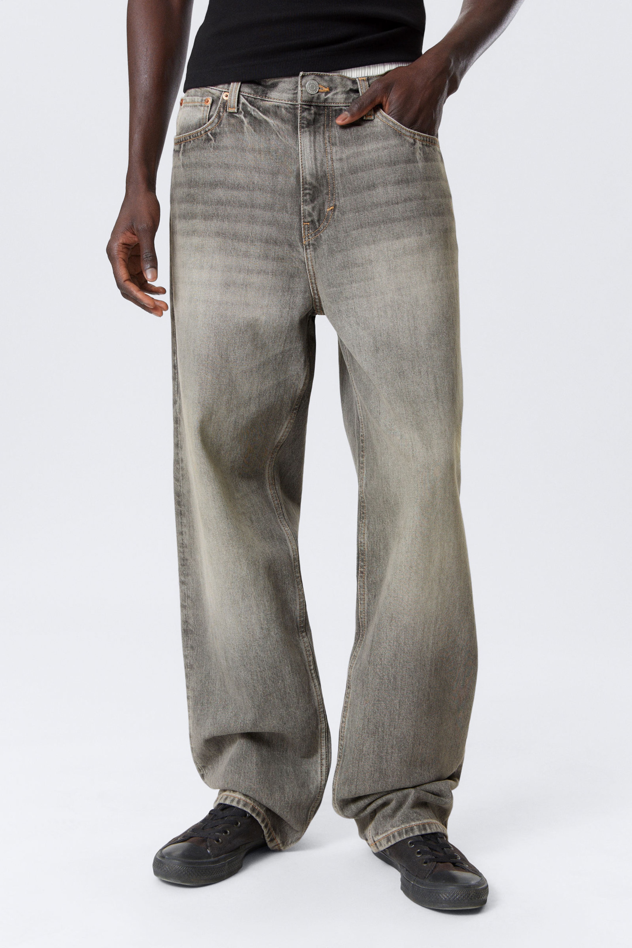 Canyon Grey - Medium Grey - Galaxy Loose Straight Leg Jeans - 4