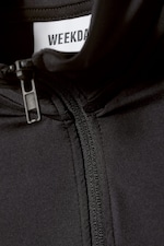 Zwart - Bella longsleeve met halve rits - 1