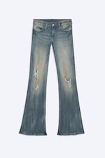Dalton Blue - Medium Blue - BOOTY BEI LOW RISE SKINNY BOOTCUT JEANS - 0