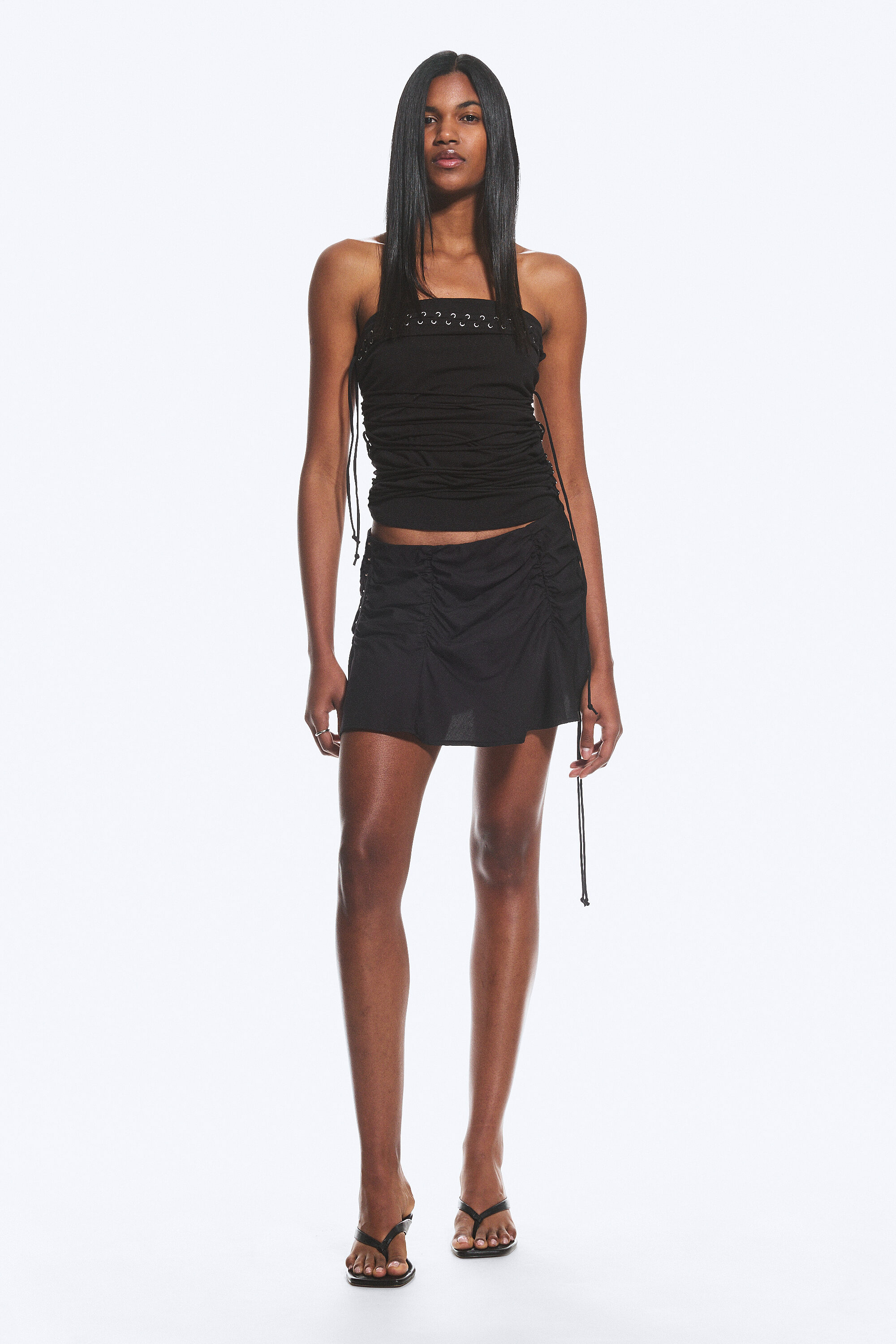mini slit skirt - Black | Monki WW mini slit skirt - Black | Monki WW