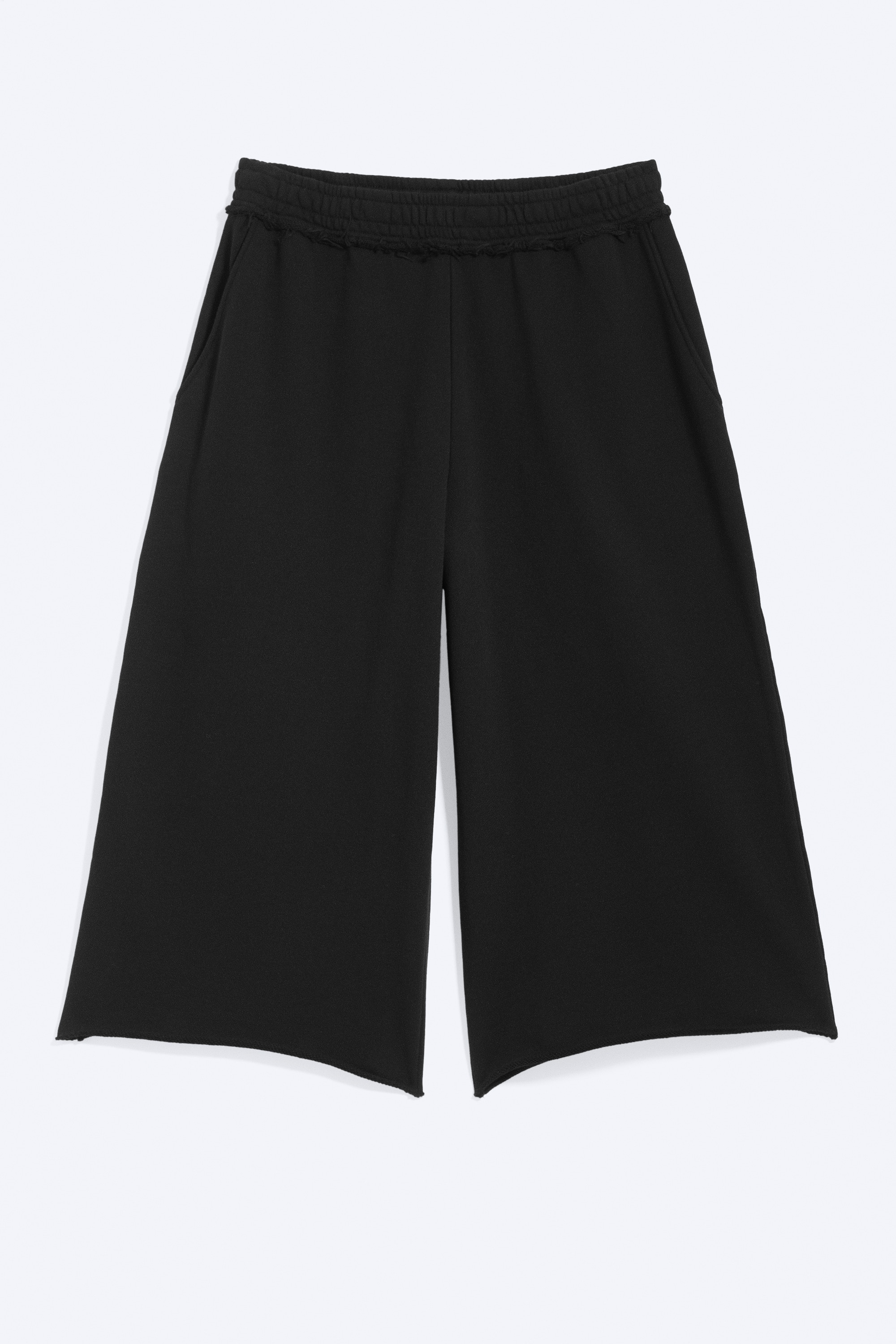 Pantaloni 7/8 in spugna - Nero/Grigio chiaro polveroso mélange